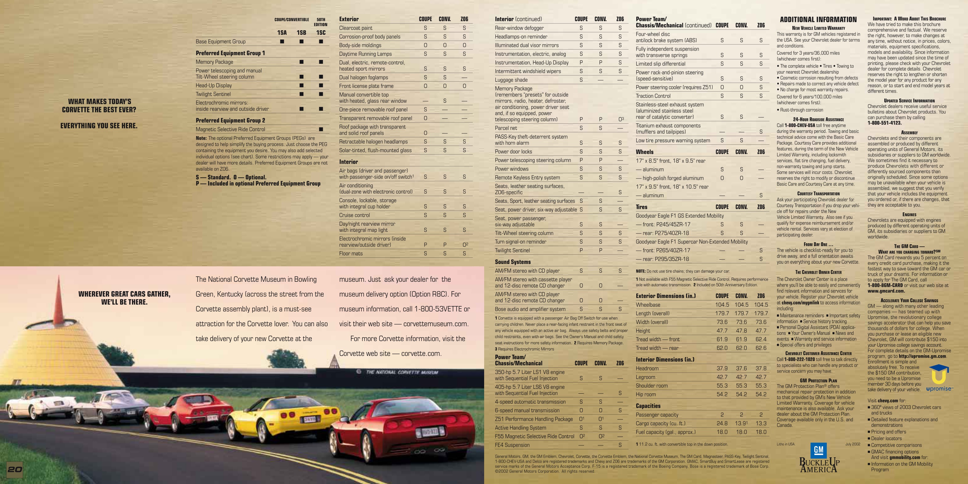 2003 Corvette Brochure Page 9